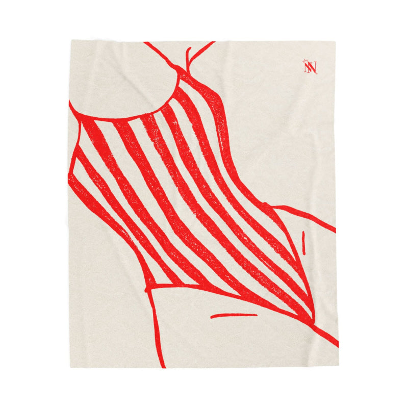 Vintage Swimsuit Poster | Mix & Match Soft Fun-Flirty Lovers’ Blankets