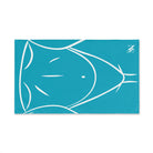 Sexy Female Outline Teal Cum Towel