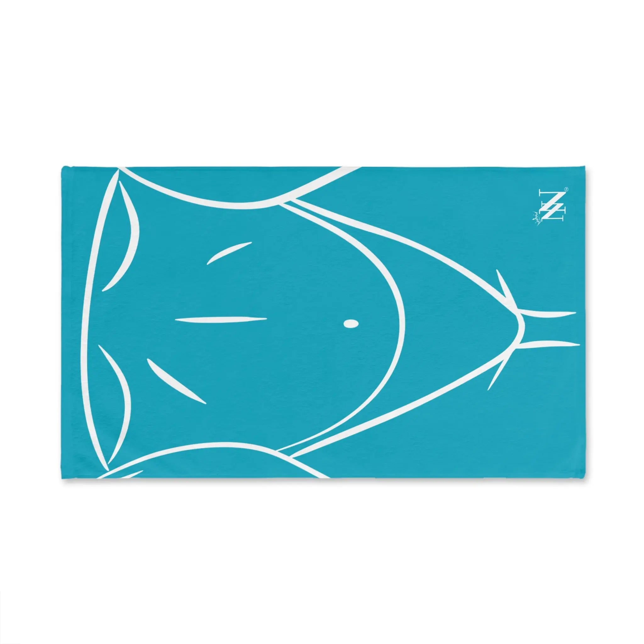 Sexy Female Outline Teal Cum Towel