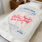 Good Things Are Coming Guest Check | Mix & Match Velveteen Fun-Flirty Lovers’ Blankets