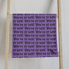 You’re So Hot! Patterned Light Purple | Nectar Napkins Classic Fun-Flirty Lovers’ Colored Towels