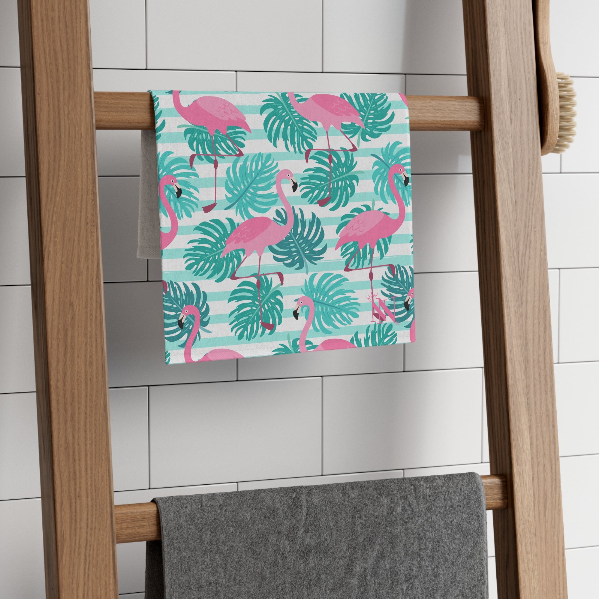 Pink Flamingo Hawaiian Shirt | Mix & Match Soft Fun-Flirty Lovers’ Towels