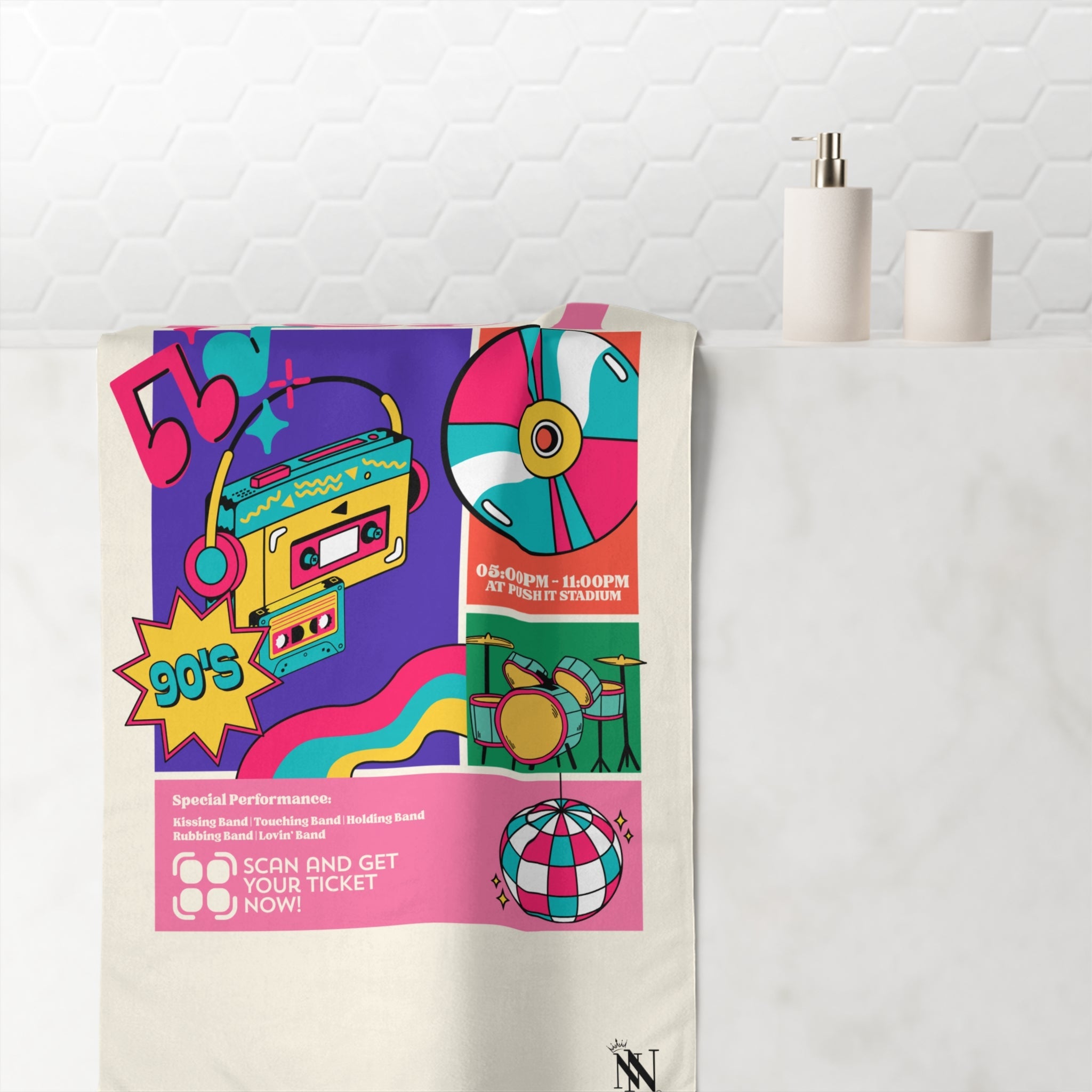 Nineties Sex Song | Mix & Match XL Fun-Flirty Lovers’ Towels