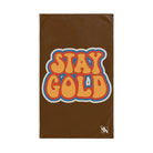 Stay Gold Retro Sticker Brown | Mix & Match Classic Fun-Flirty Lovers’ Towels