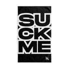 SUCK ME Block Letter Black Cum Towel
