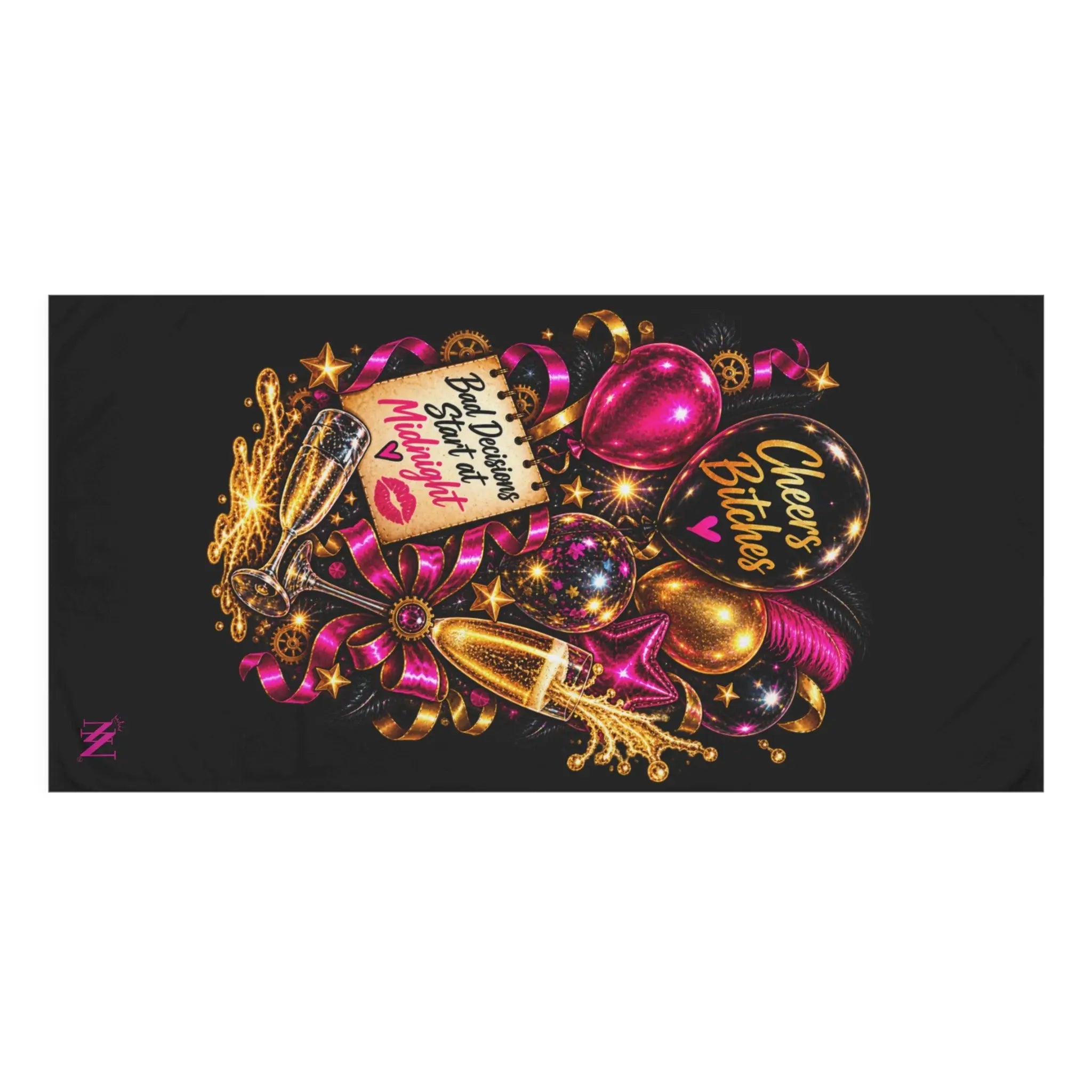 Cheers Bitches New Years | Nectar Napkins Lils’ Fun-Flirty Lovers’ Towels