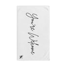 You’re Welcome White | Mix & Match Classic Fun-Flirty Lovers’ Towels