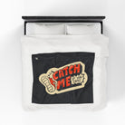 Catch Me If You Can Sticker Print | Mix & Match Velveteen Fun-Flirty Lovers’ Blankets