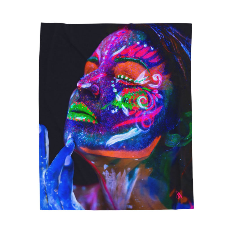 Painted Glow Blacklight Graphic | Mix & Match Soft Fun-Flirty Lovers’ Blankets