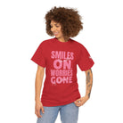 Smiles On Worries Gone Good Vibes | Mix & Match Cotton Unisex Fun-Flirty Lovers’ T-Shirts