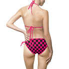 Signature Pink Black Checkers | Mix & Match Fun-Flirty Lovers’ String Bikinis