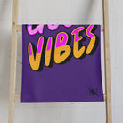 Neon Rainbow Good Vibes Purple Cum Towel