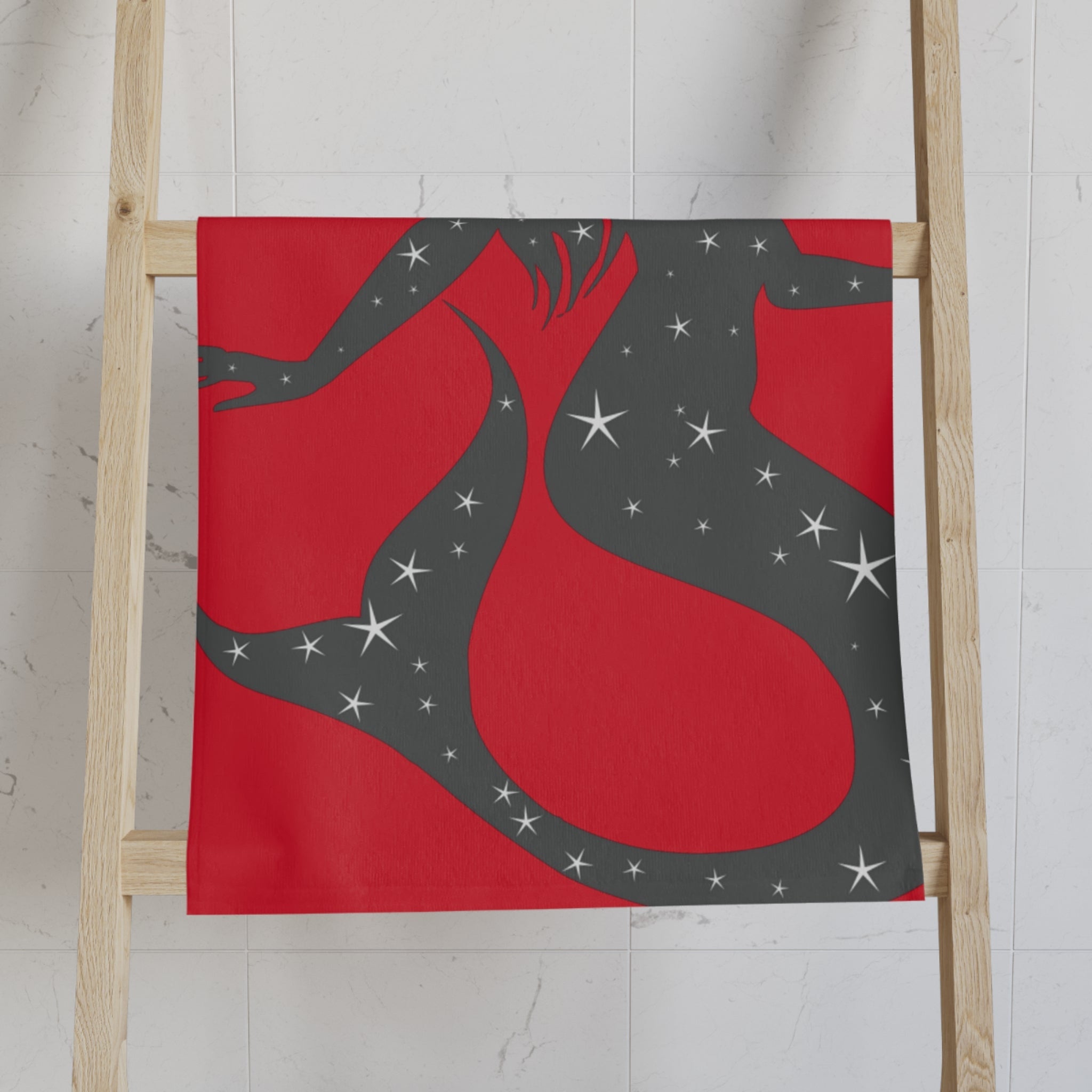 Mermaid Star Red Cum Towel