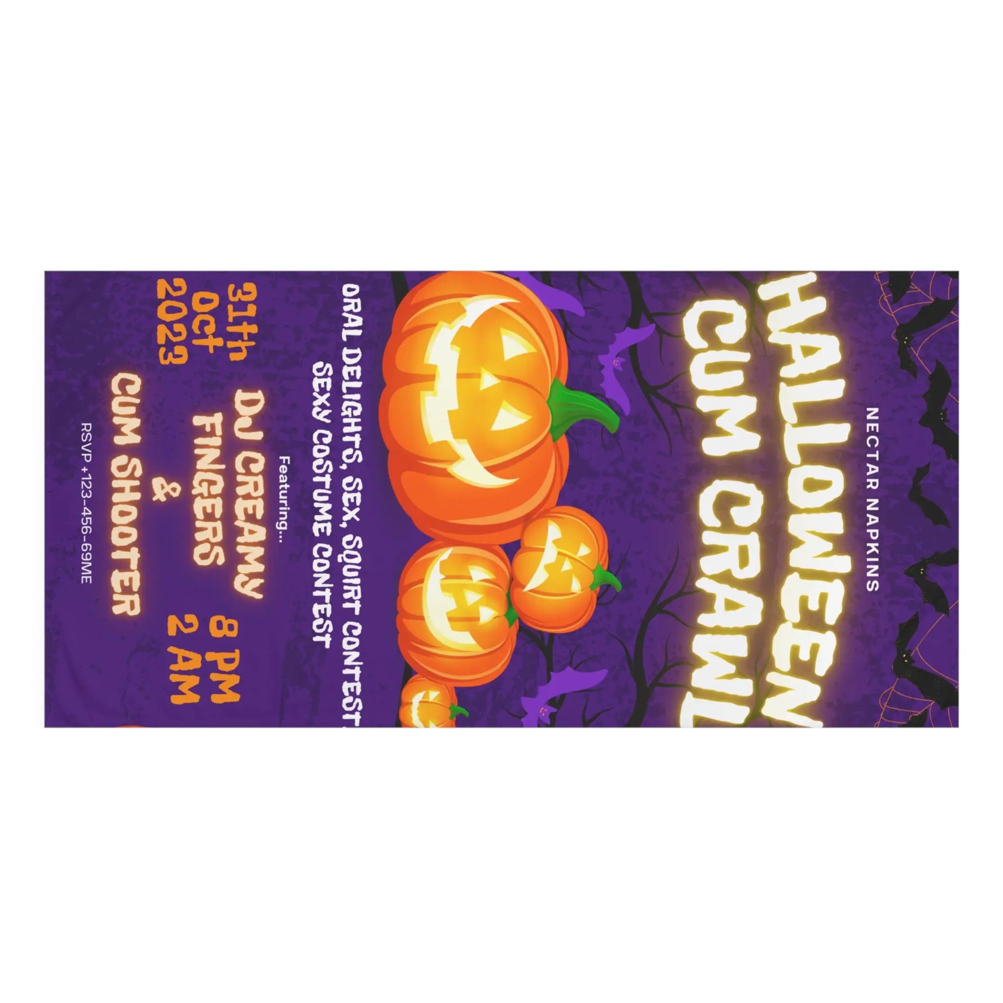 Halloween Cum Crawl | Mix & Match Naughty XL Fun-Flirty Lovers’ Towels