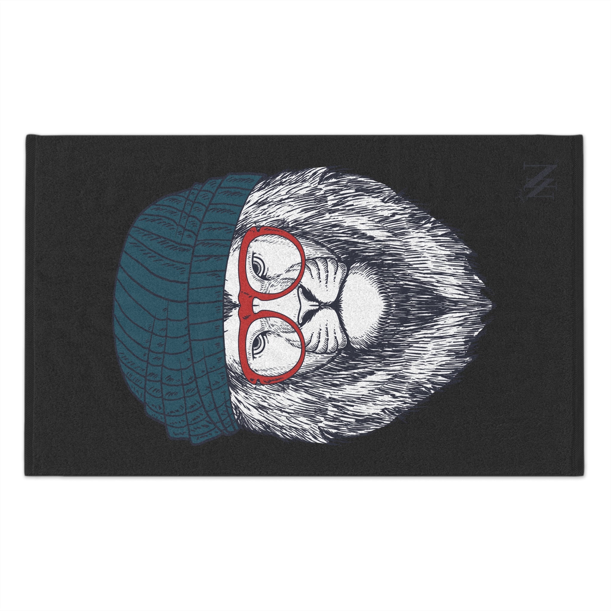 Cool Lion Cat Dark Grey | Mix & Match Soft Fun-Flirty Lovers’ Towels