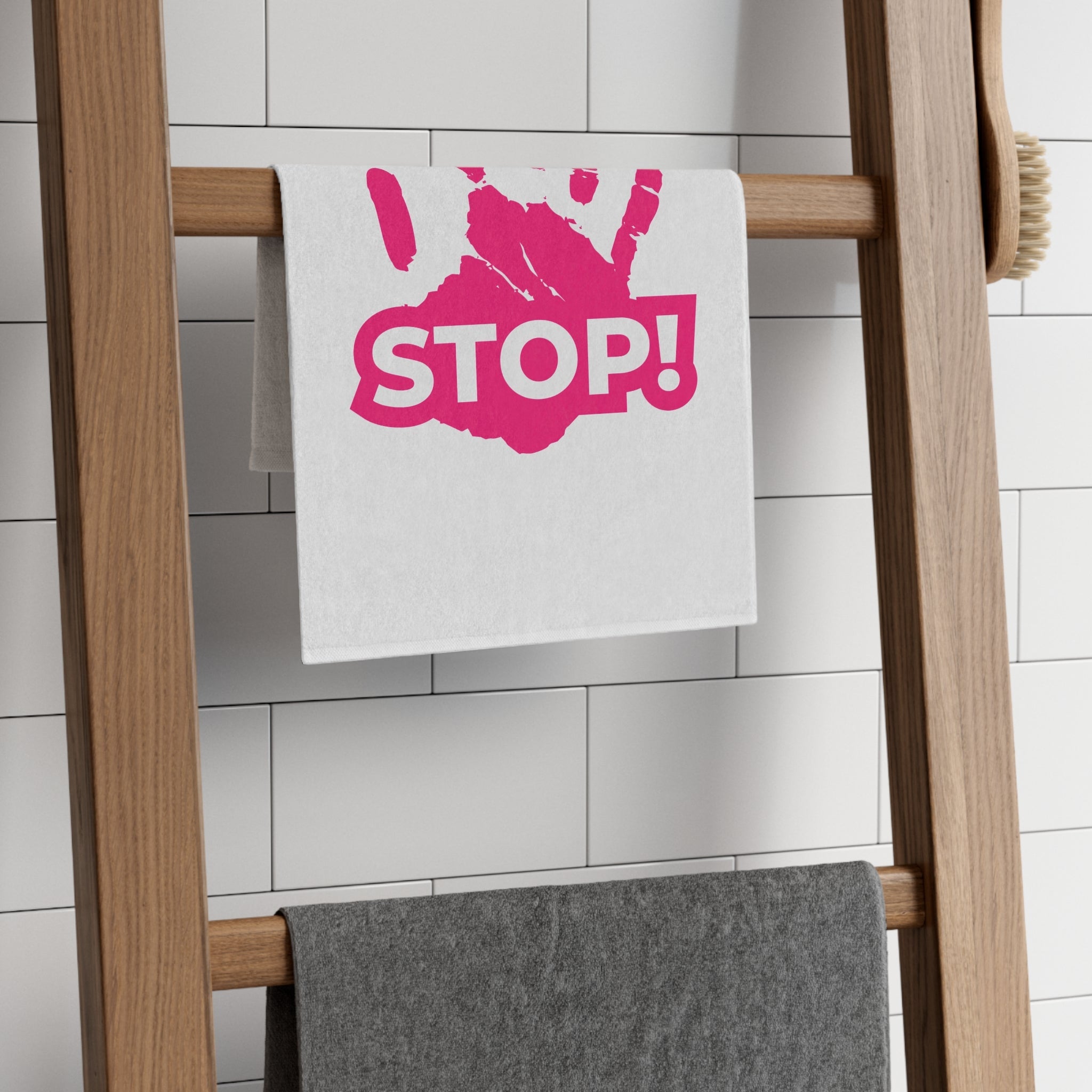 Stop! Handprint | Mix & Match Soft Fun-Flirty Lovers’ Towels