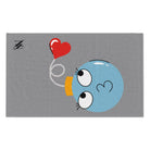 Smoochie Love Bomb Grey | Mix & Match Soft Fun-Flirty Lovers’ Towels