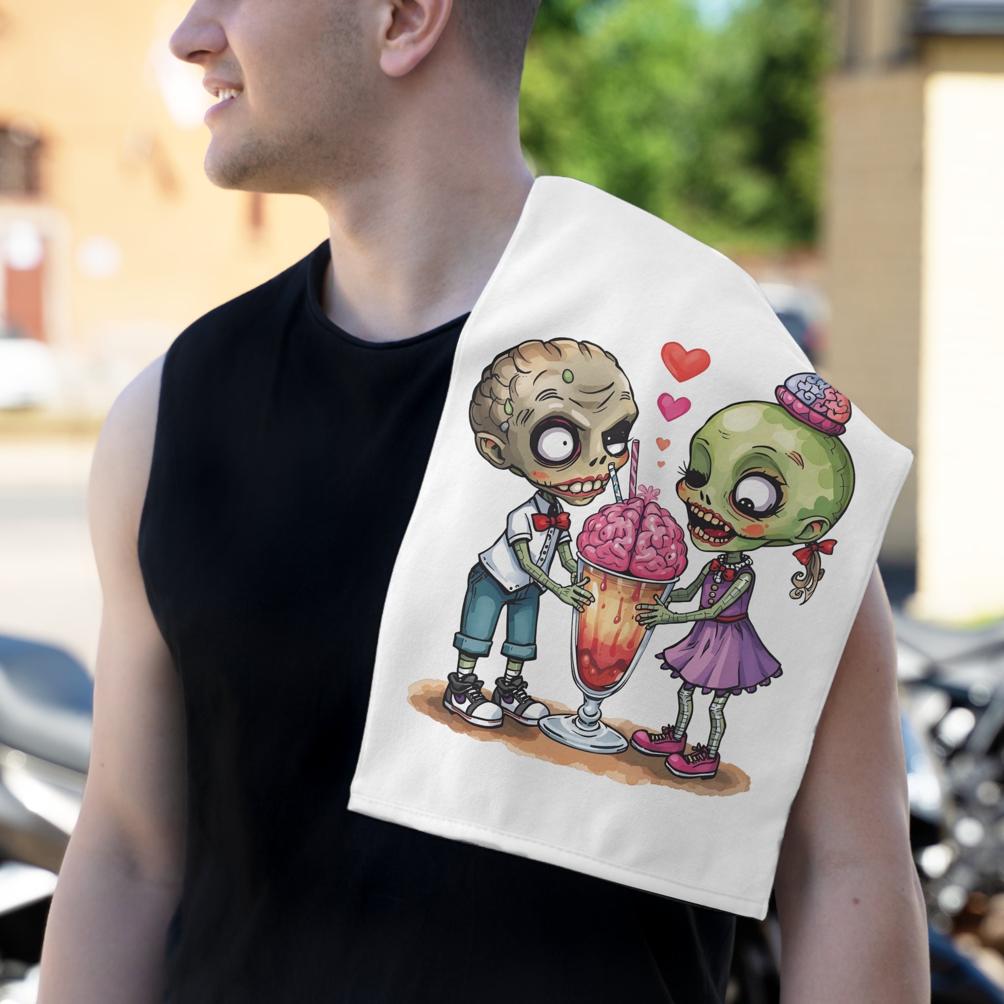Zombies Share the Love | Mix & Match Soft Fun-Flirty Lovers’ Towels