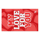 My Love for You Heart Pattern Sex Towel