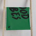 Good Vibes Bubble Print Green Cum Towel