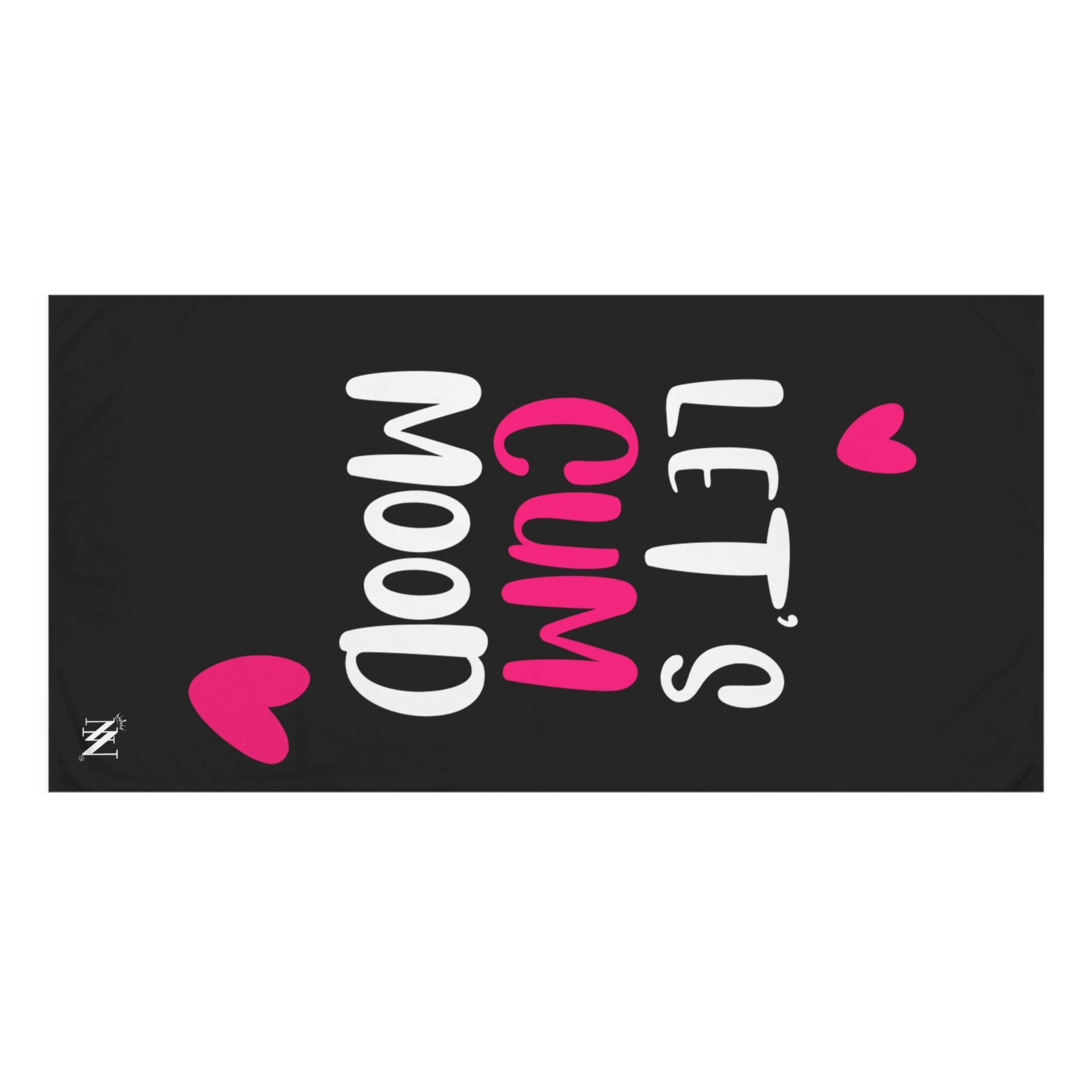 Let’s Cum Mood Hearts Fun Over Sized Sex Towel