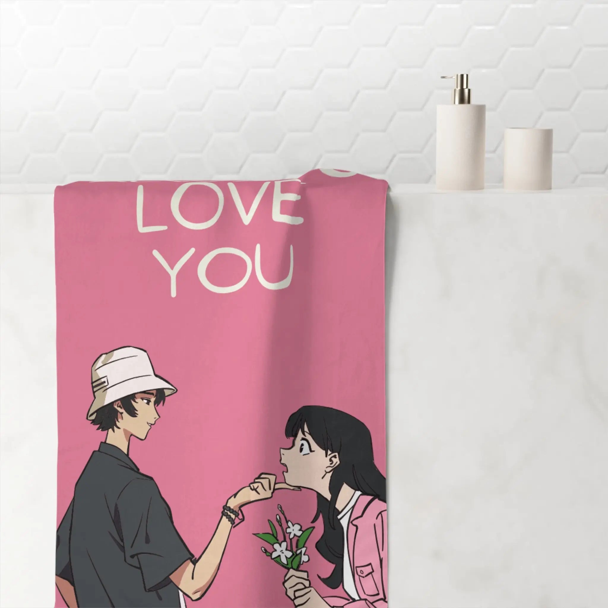 I Will Always Love You Anime | Nectar Napkins XL Fun-Flirty Lovers’ Towels