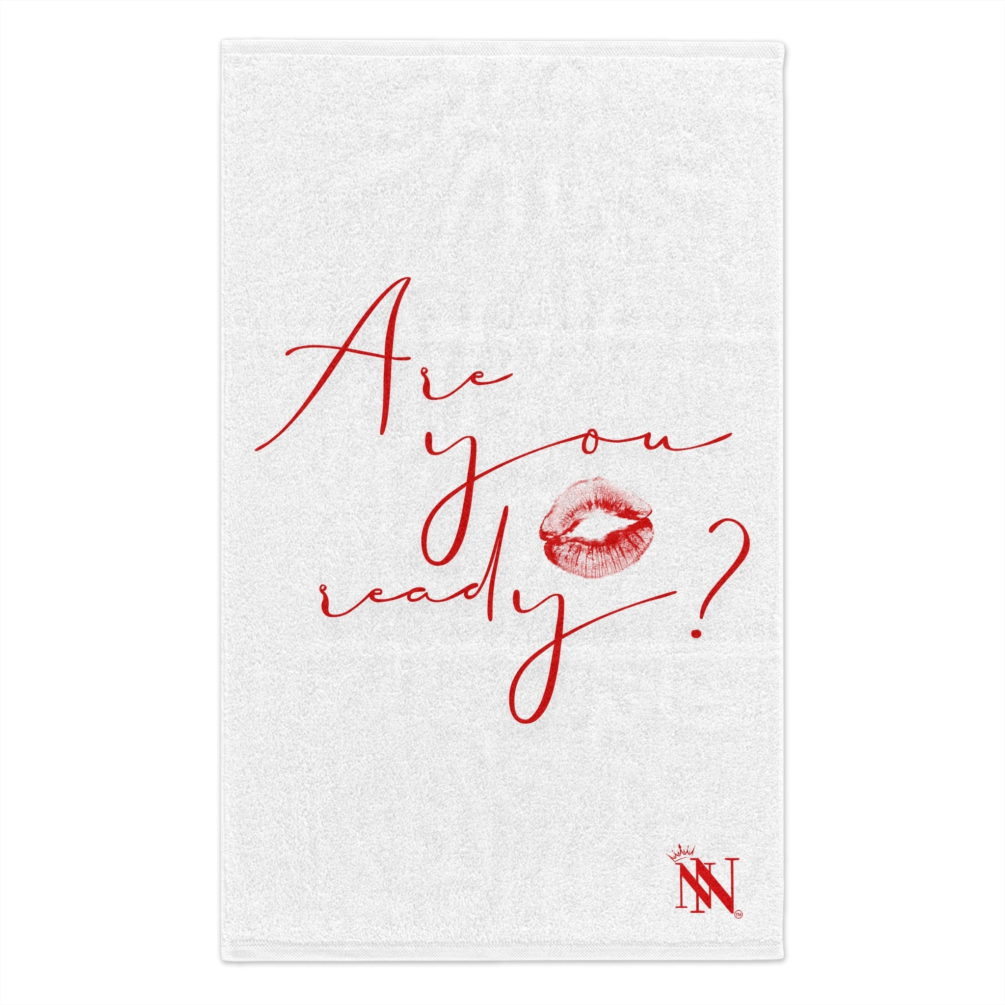 Are You Ready? Kiss Mark | Mix & Match Soft Fun-Flirty Lovers’ Towels