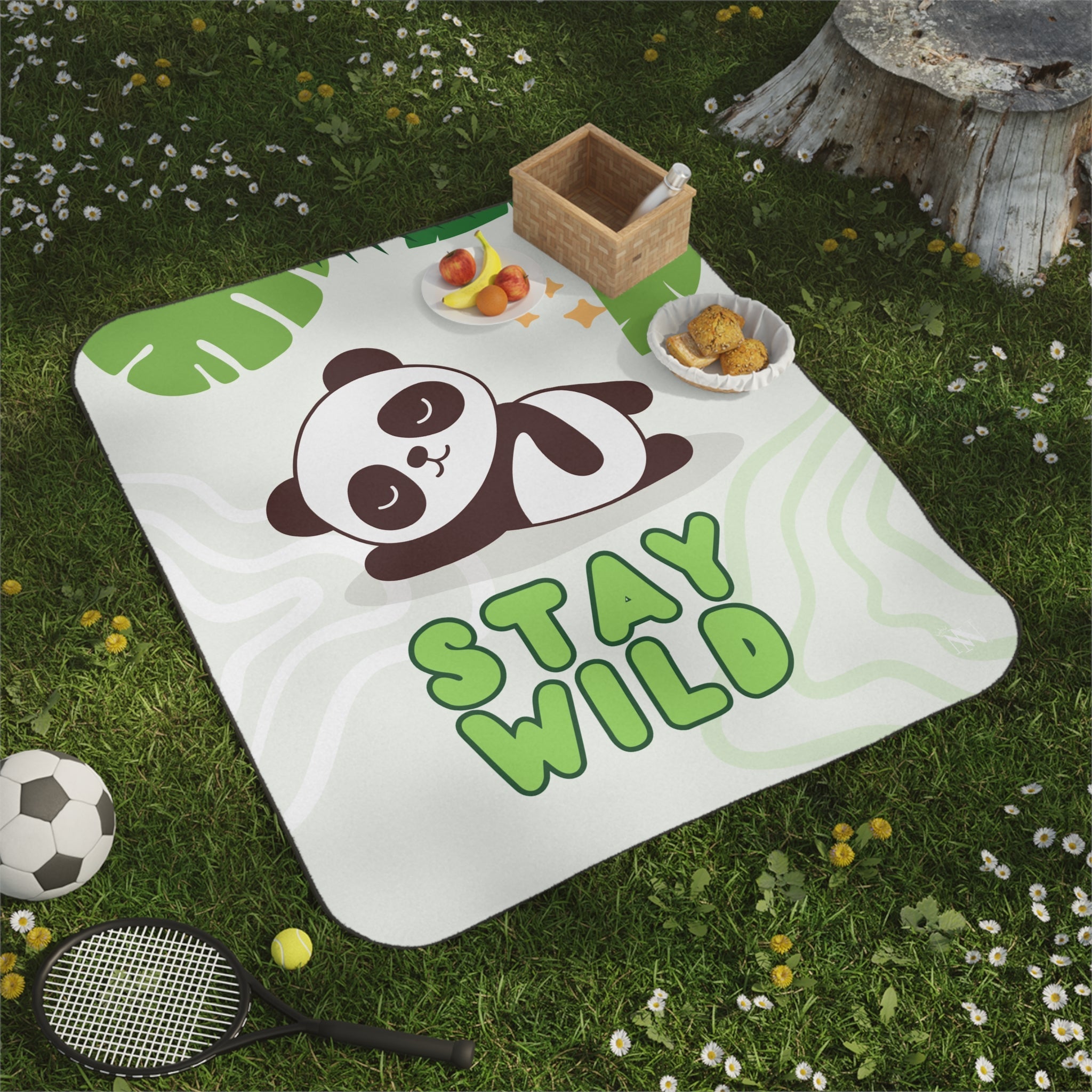 Stay Wild Cute Panda | Mix Match Fun-Flirty Lovers’ Water-Resistant Blankets