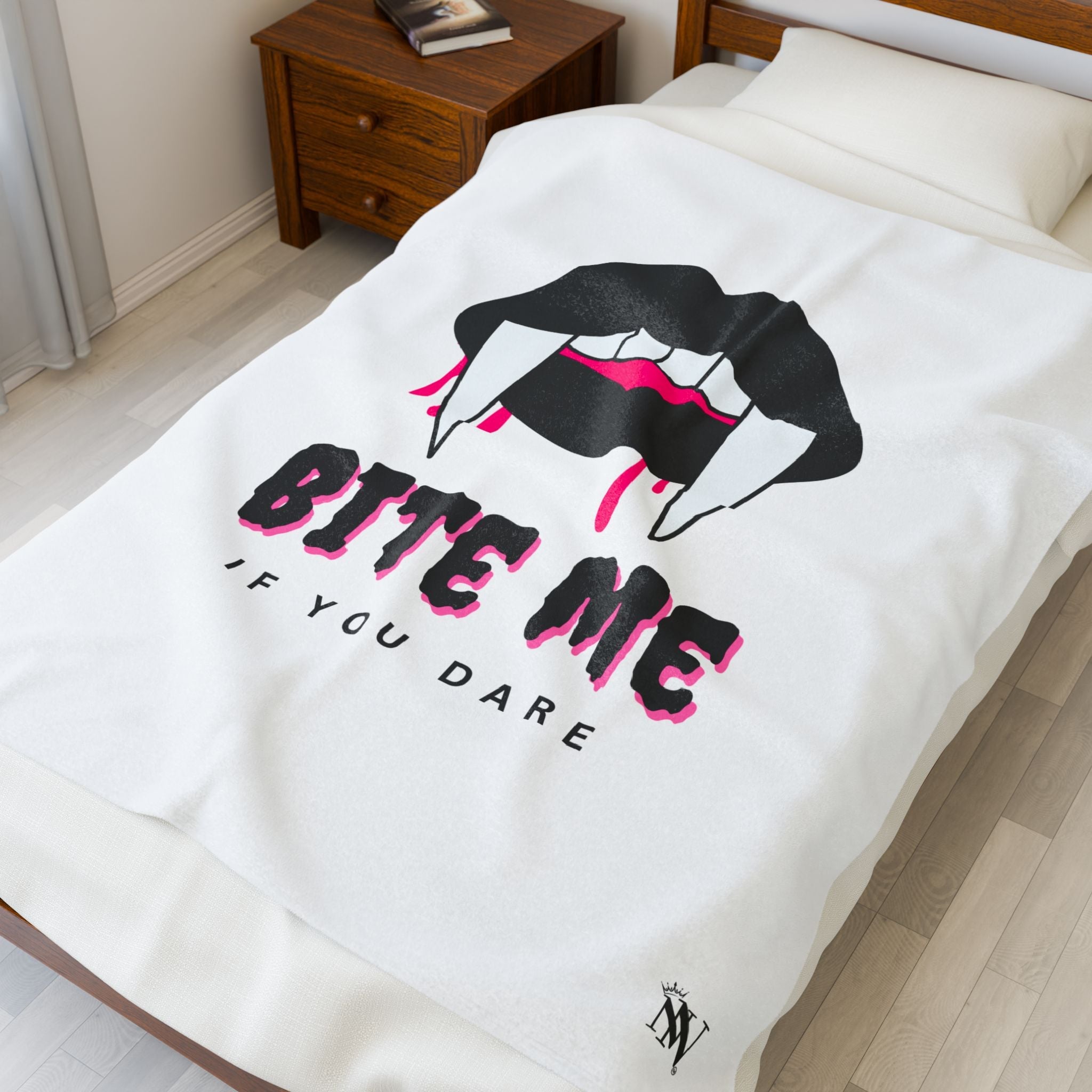 Bite Me if You Dare | Mix & Match Velveteen Fun-Flirty Lovers’ Blankets
