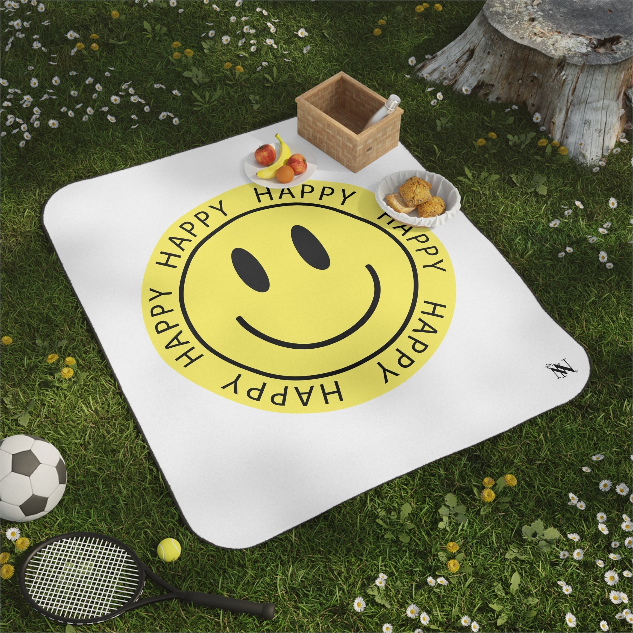 Happy Face Sticker Couple Friendly Sex Blanket