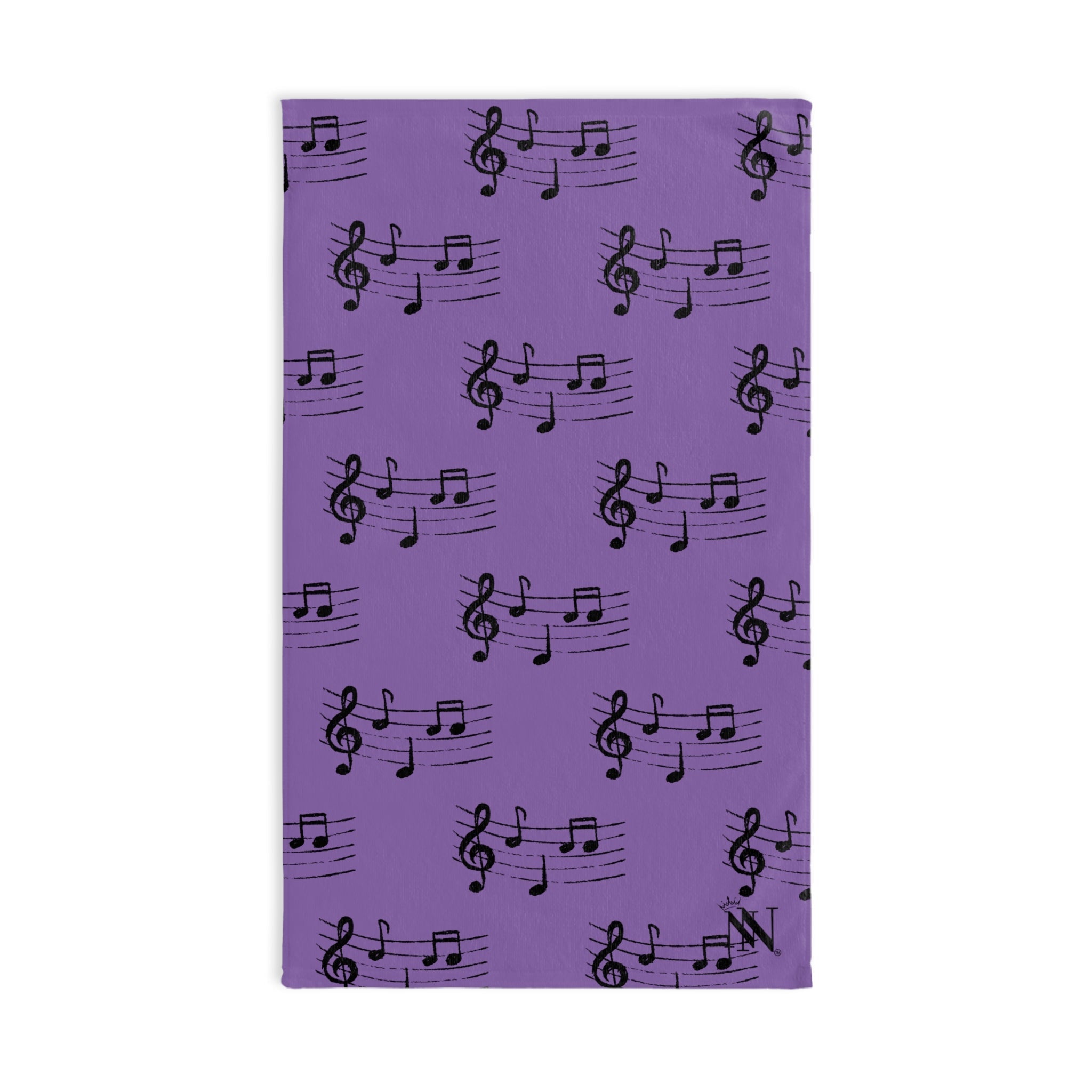 Black Love Notes Lavendar | Mix & Match Original Fun-Flirty Lovers’ Towels