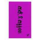 Cock & Coffee Bright Purple | Mix & Match Soft Fun-Flirty Lovers’ Towels
