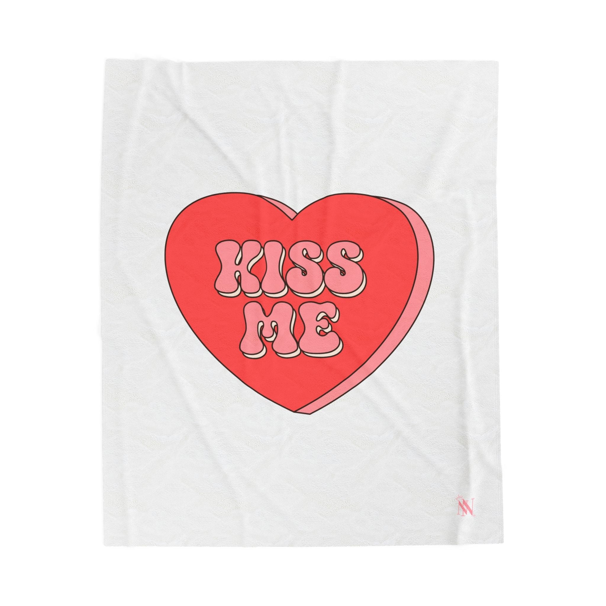 Kiss Me Candy Heart | Mix & Match Fun-Flirty Lovers’ Blankets