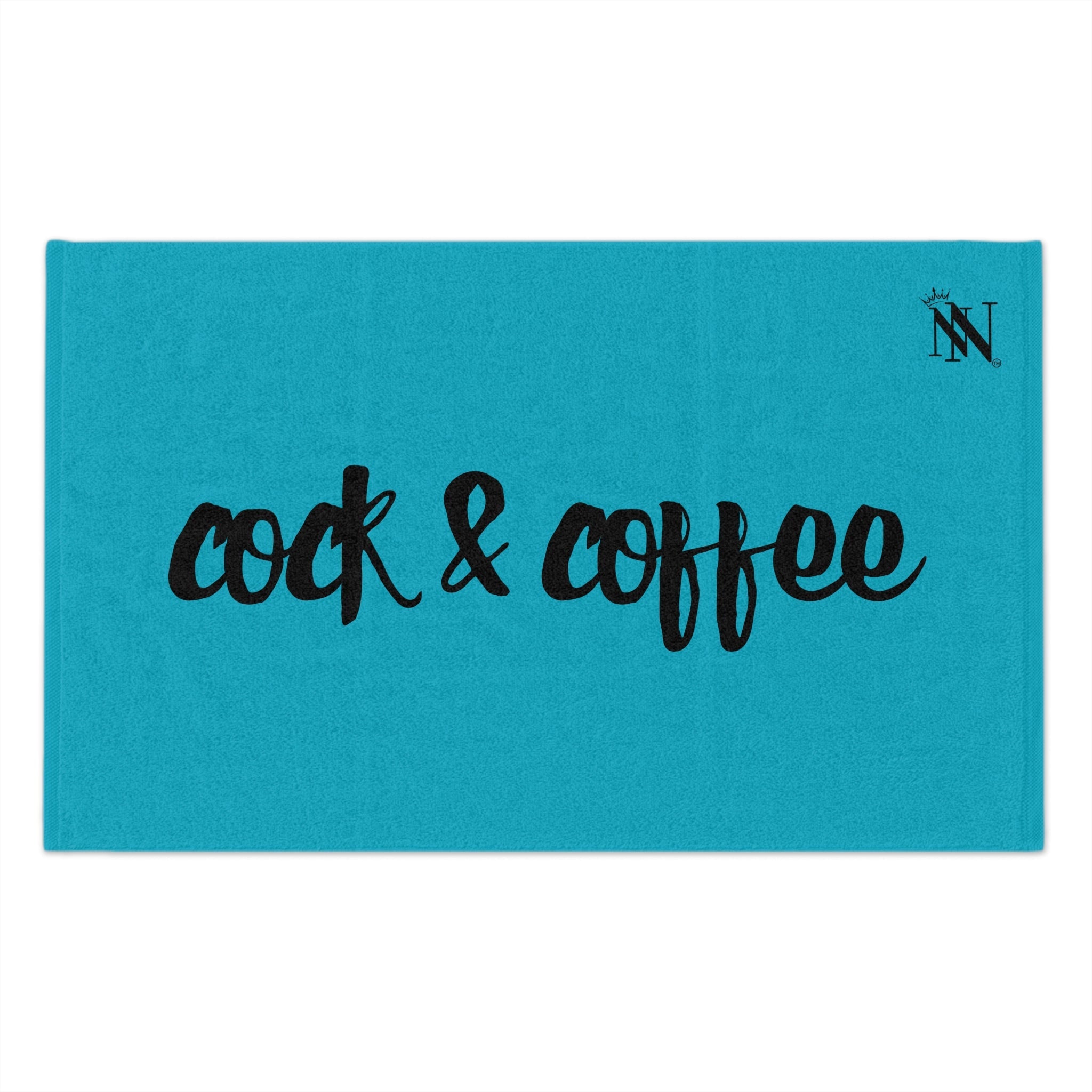 Cock & Coffee Teal | Mix & Match Soft Fun-Flirty Lovers’ Towels