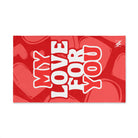 My Love for You Heart Pattern Cum Towel