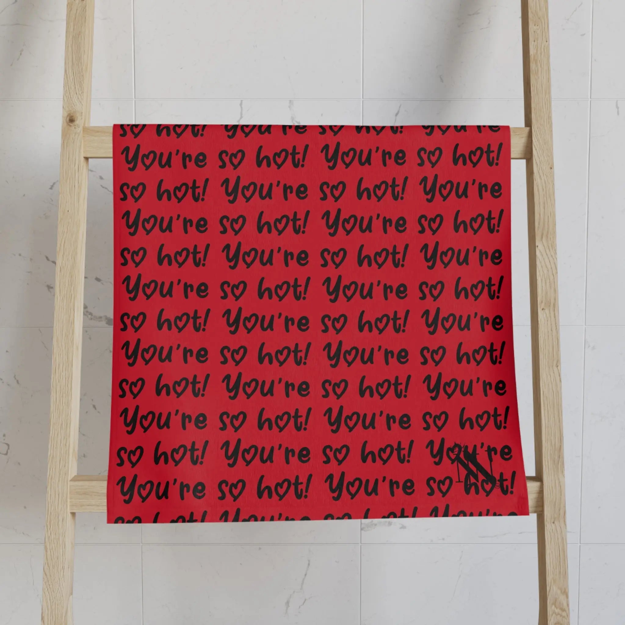 You’re So Hot! Patterned Red Cum Towel