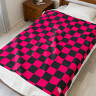 Signature Pink Black Checkers | Mix & Match Velveteen Fun-Flirty Lovers’ Blankets