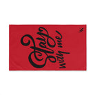 Stay With Me Red | Mix & Match Original Fun-Flirty Lovers’ Towels