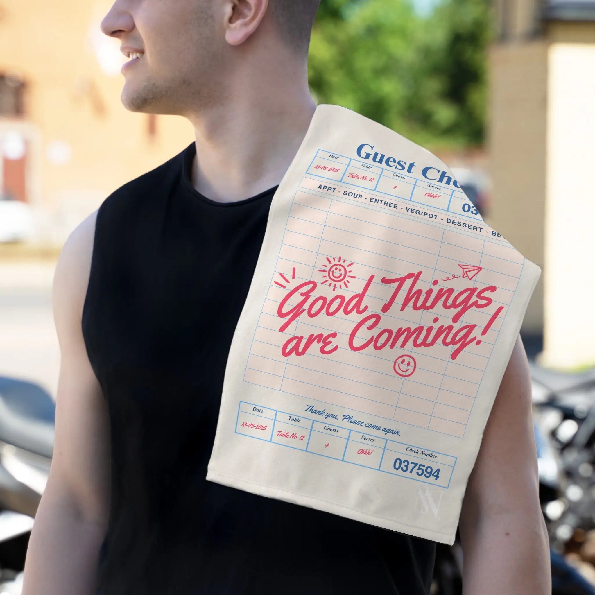 Good Things Are Coming! Guest Check | Mix & Match Soft Fun-Flirty Lovers’ Towels