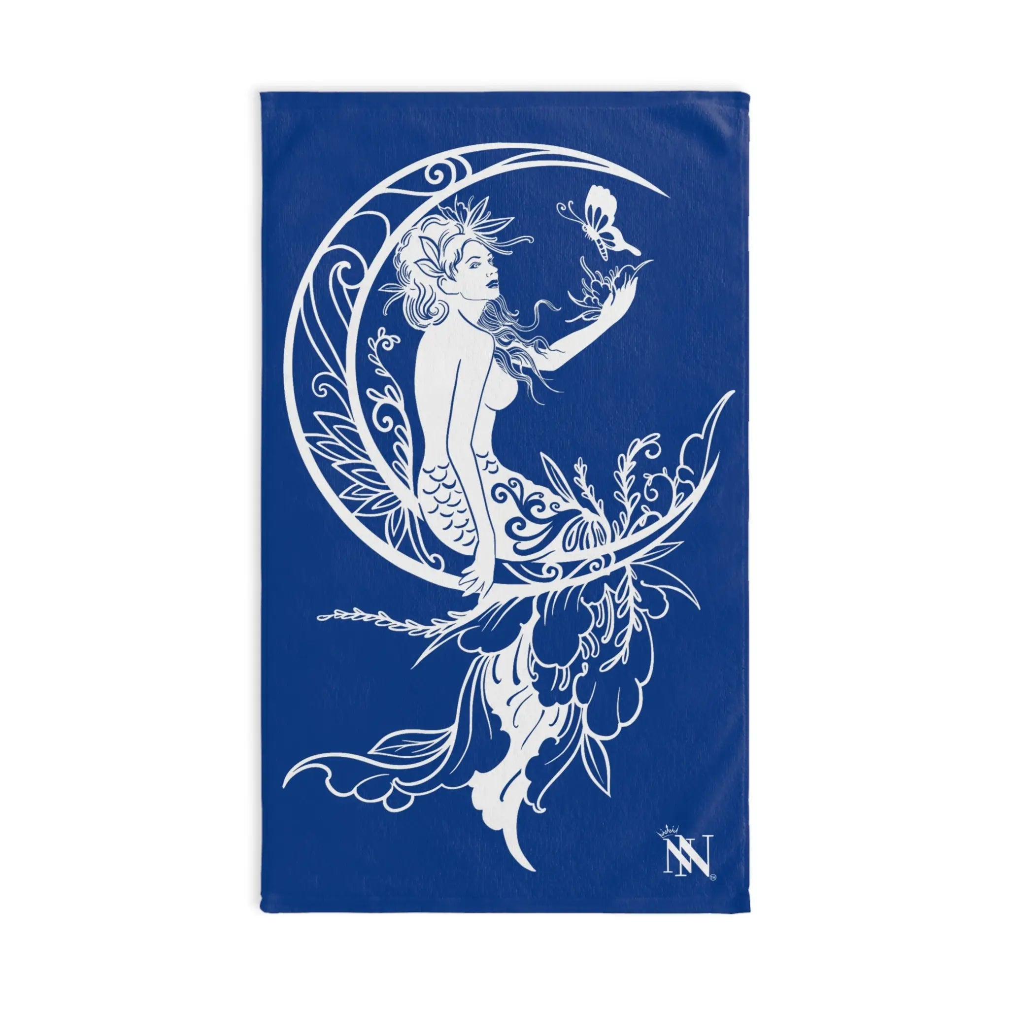 Mermaid On Moon Blue Cum Towel