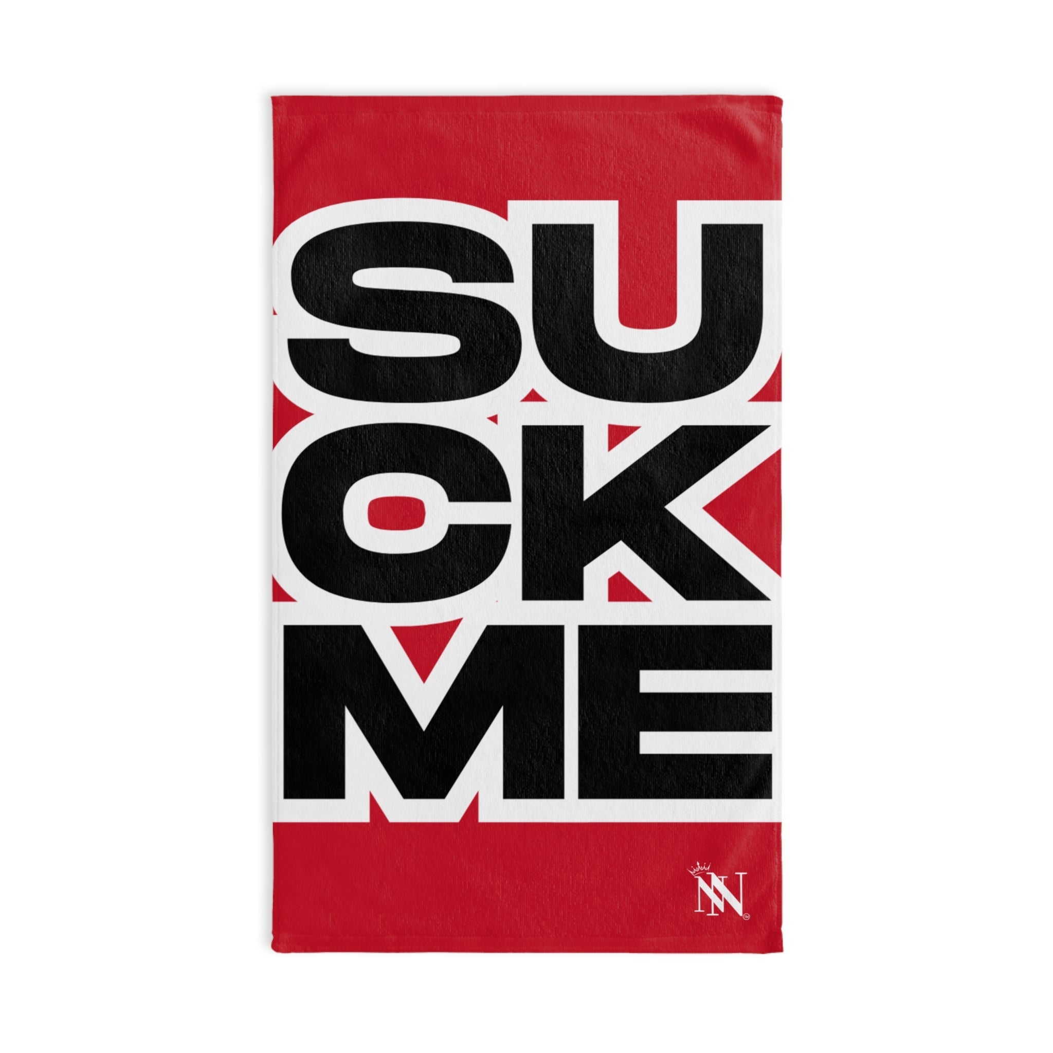 SUCK ME Block Letter Red Cum Towel