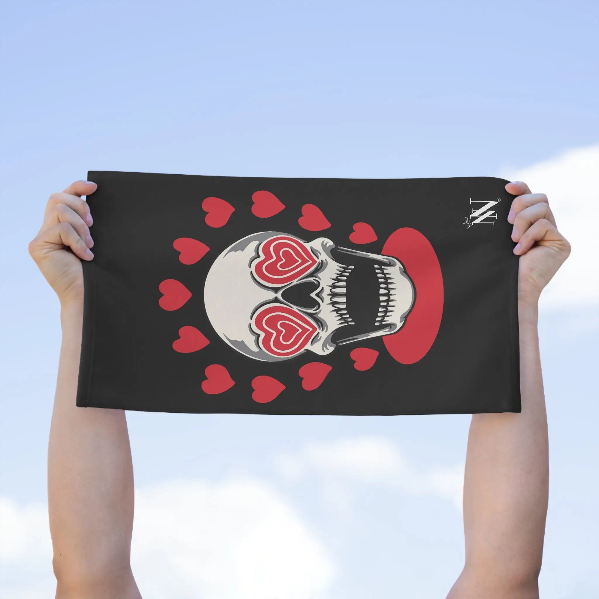 Seeing Hearts Skull Sex Towel