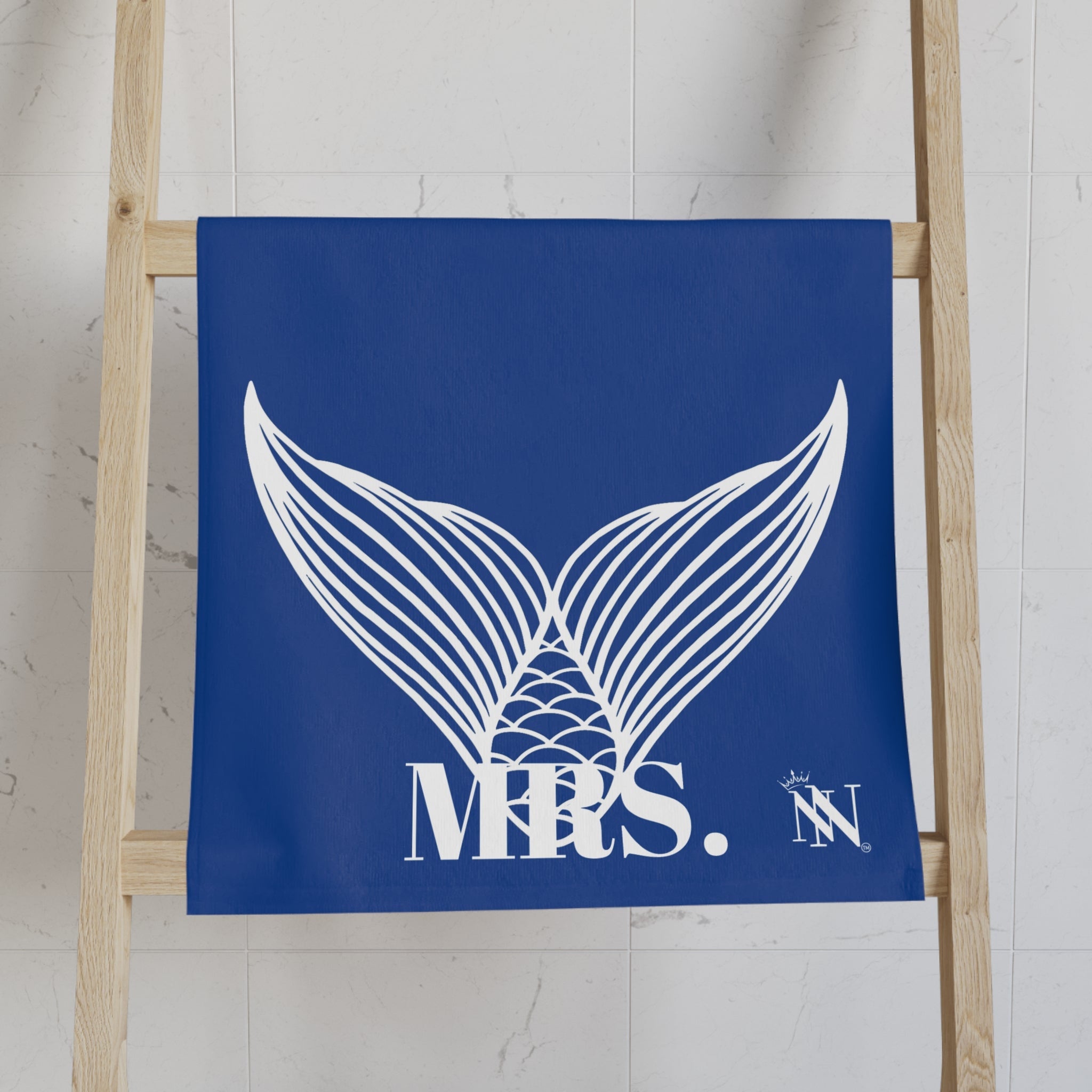 Mrs. Mrs. Mermaid Shareable Sides Blue Cum Towel