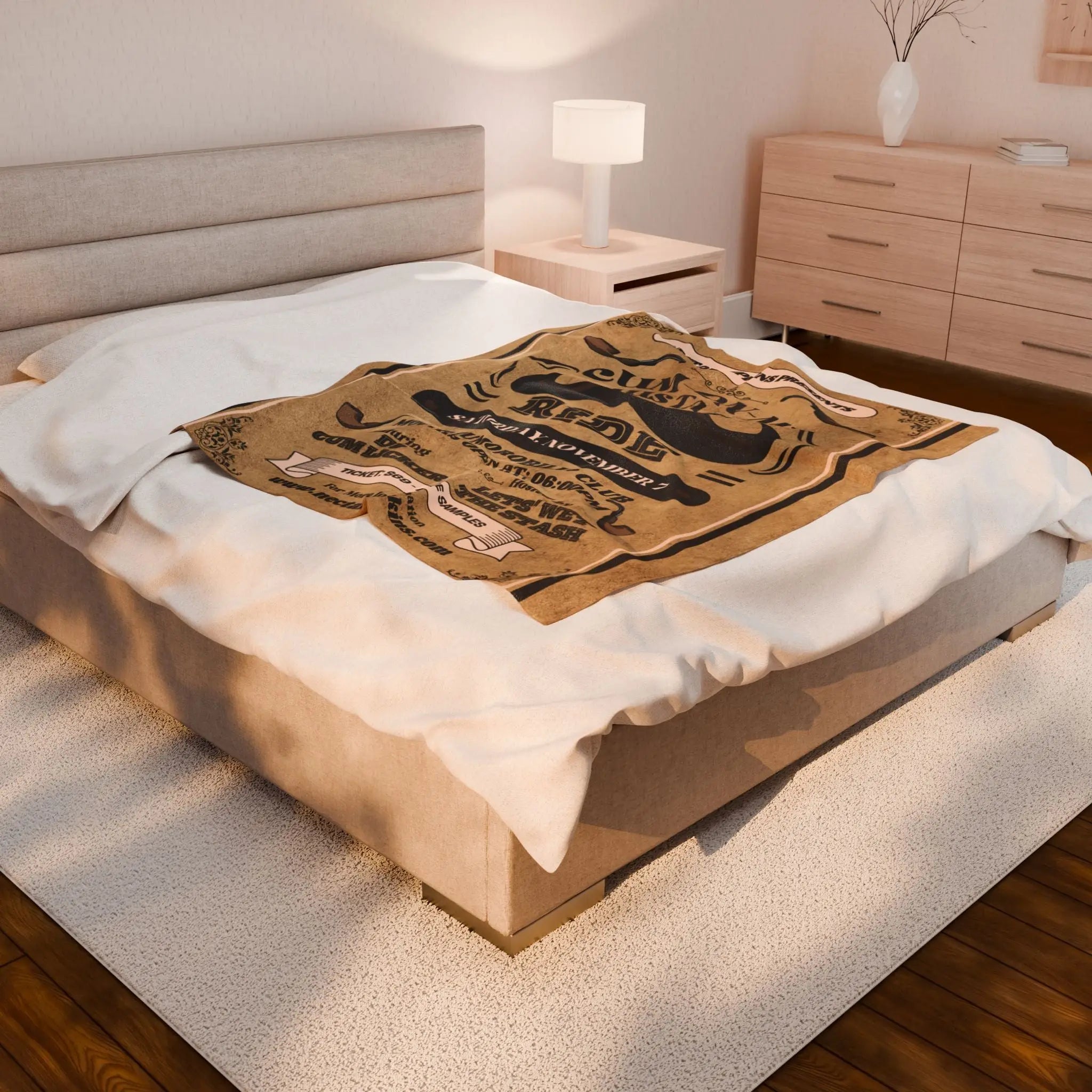 Mustache Ride | Mix & Match Fun-Flirty Lovers’ Blankets