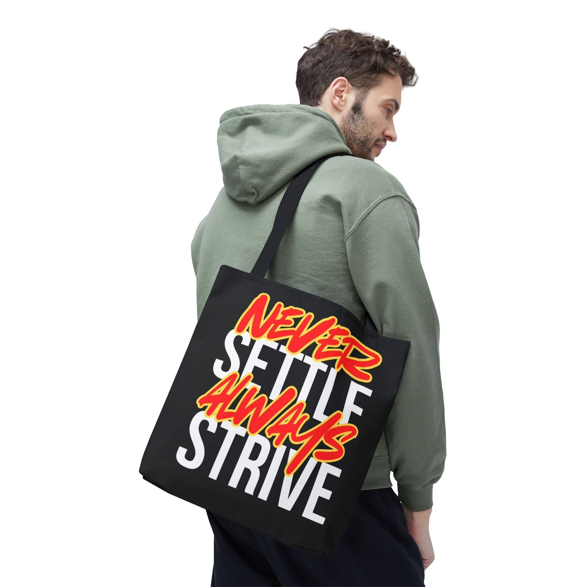 Never Settle Always Strive | Mix & Match Fun-Flirty Lovers’ Totes