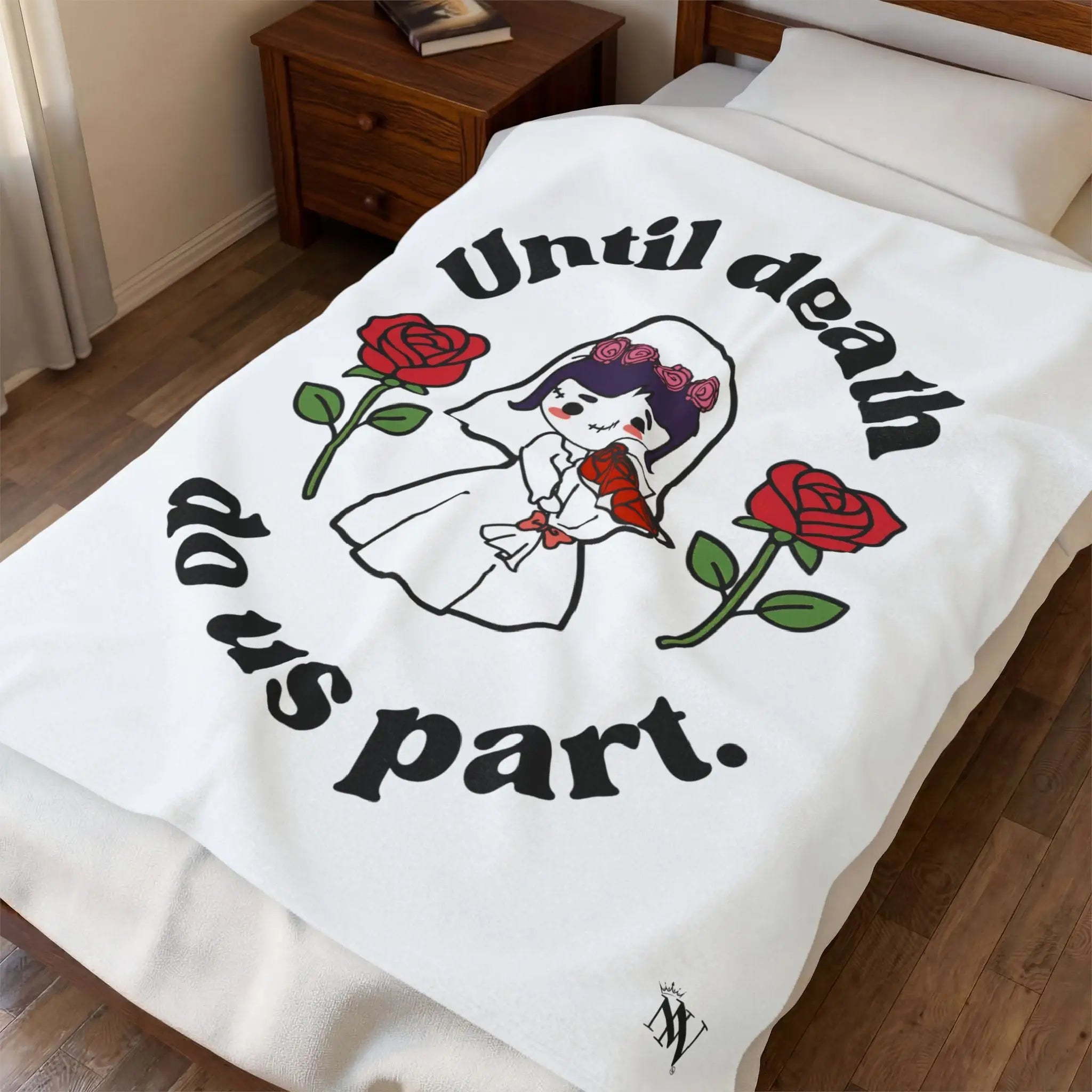 Until Death Do Us Part. Dead Bride Doll Blanket