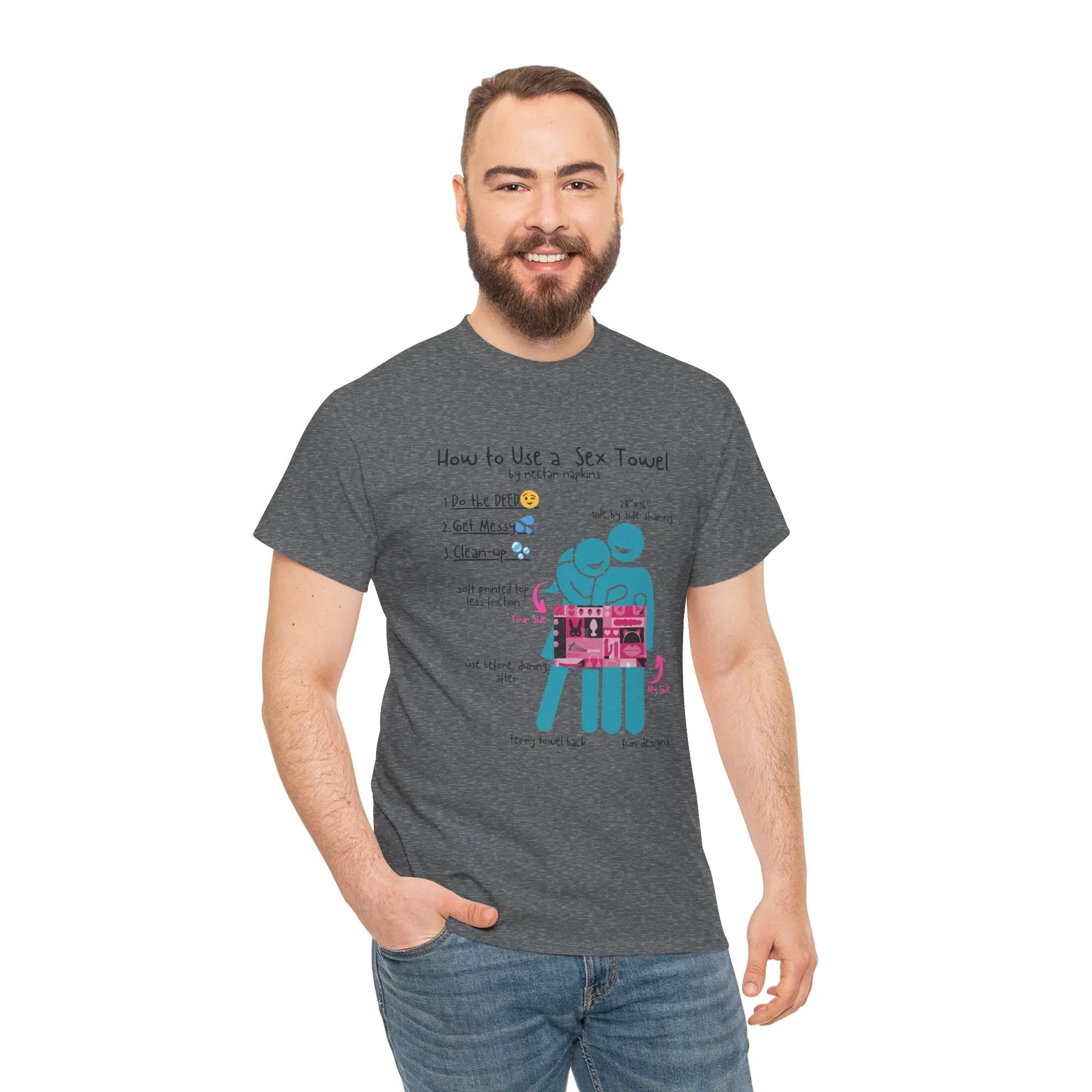 How to Use a Sex Towel | Mix & Match 100% Cotton Unisex Fun-Flirty Lovers’ Tees