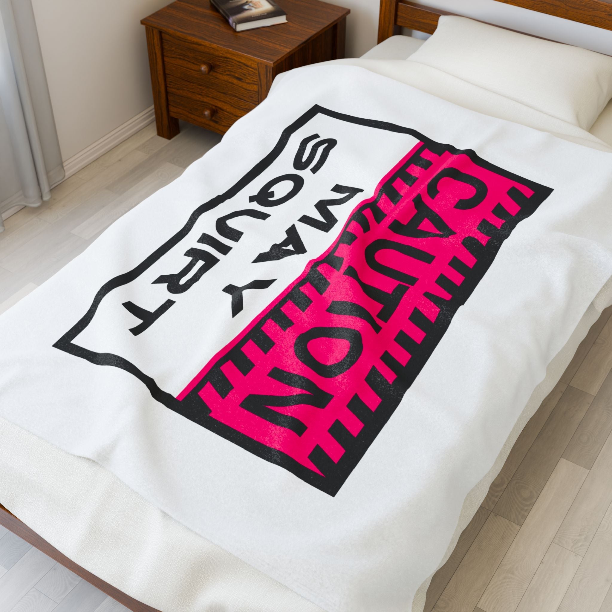 Caution: May Squirt | Mix & Match Velveteen Fun-Flirty Lovers’ Blankets