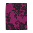 Black Lace Print Pink | Mix & Match Velveteen Fun-Flirty Lovers’ Blankets