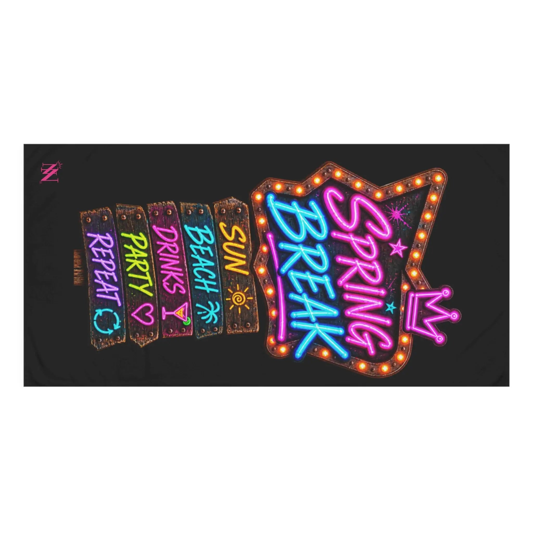 Spring Break Neon Sign XL Sex Towel